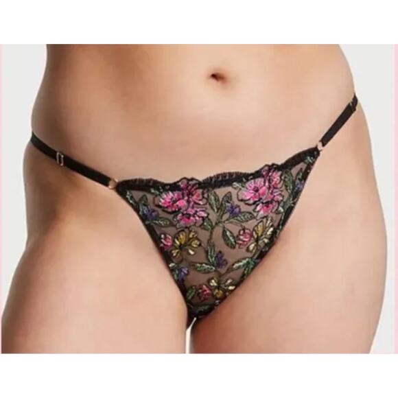 Victoria's Secret Other - Victoria's Secret Very Sexy Embroidered Adjustable String Cheeky Panty Size XL